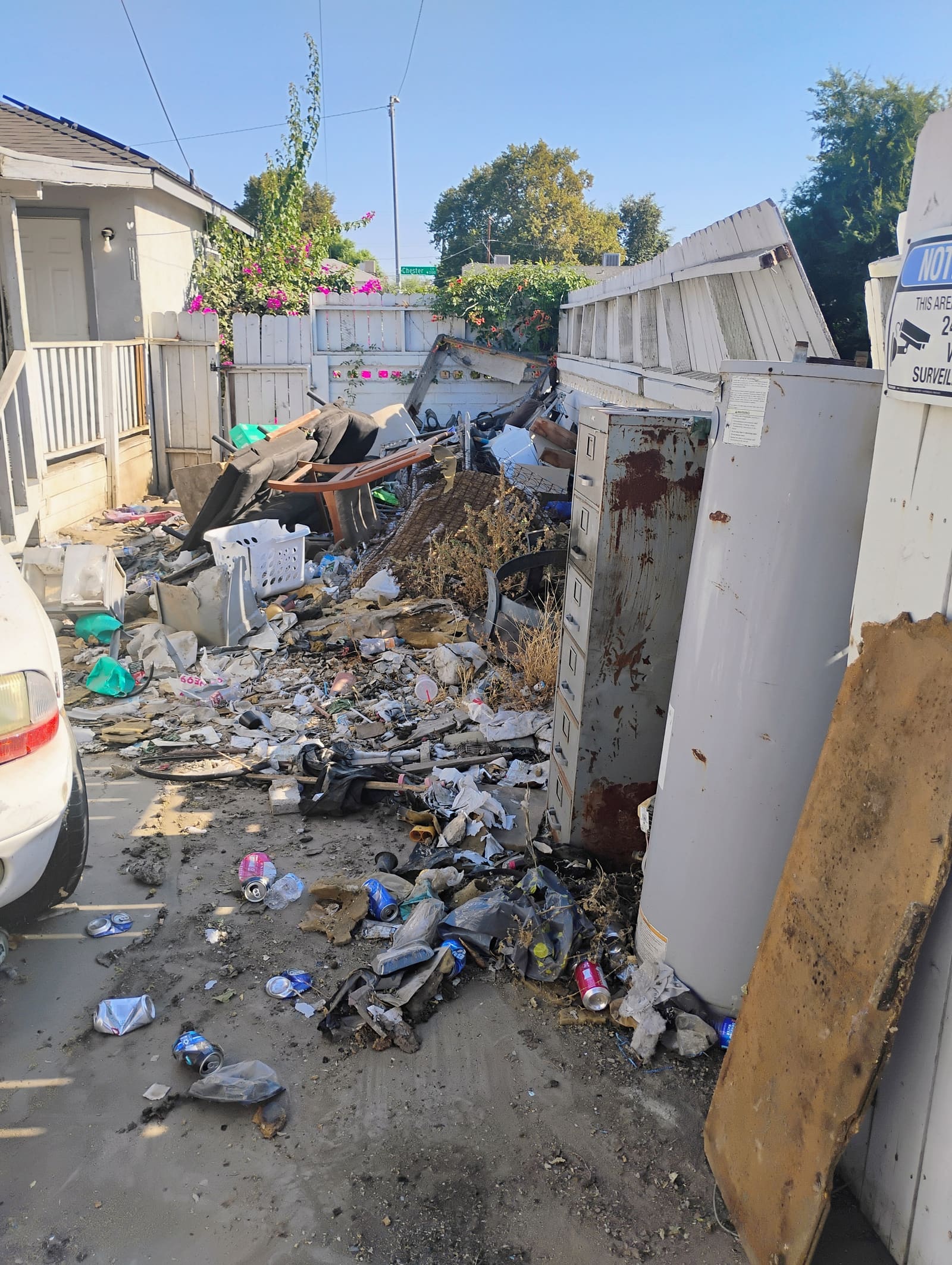 Before: property cleanup in Bakersfield