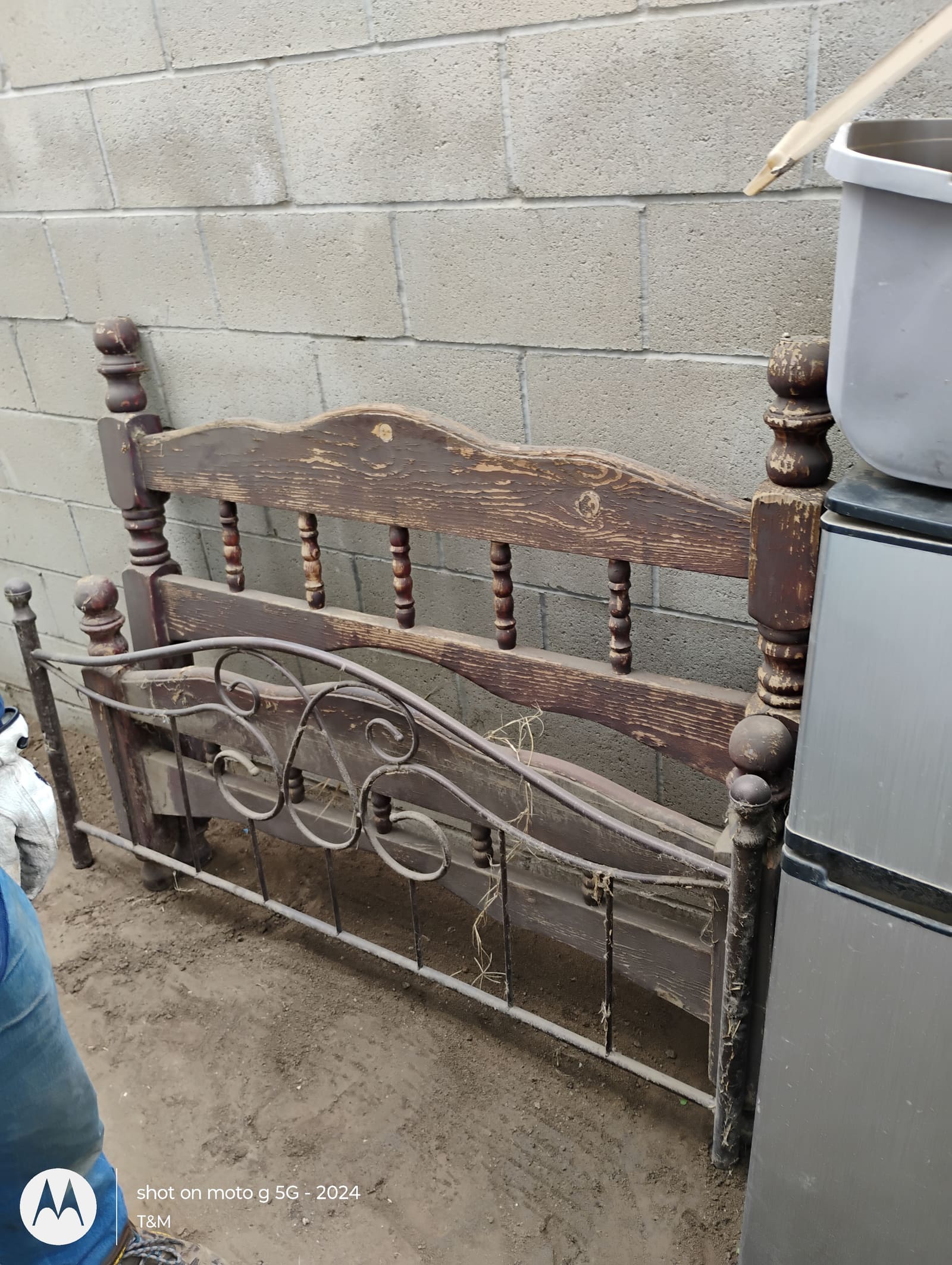 Before: backyard debris removal in Bakersfield